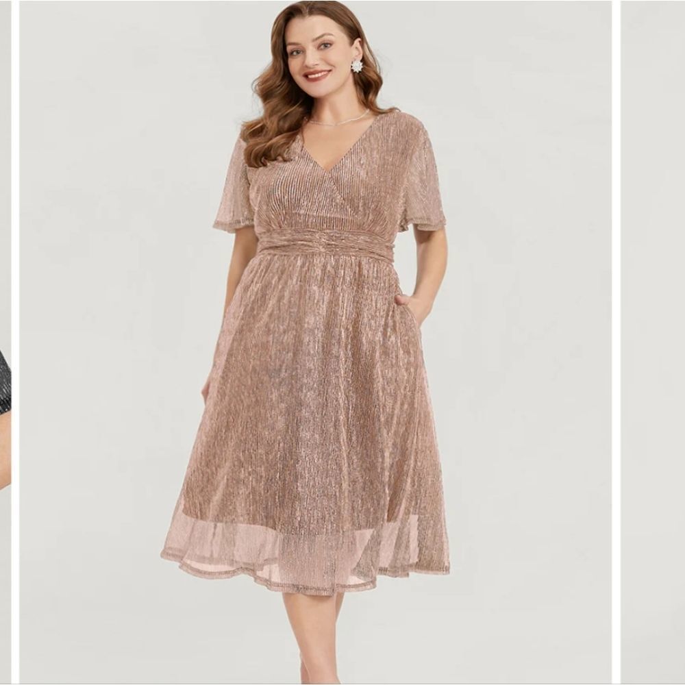 NWT BloomChic shimmery blush dress 14/XL